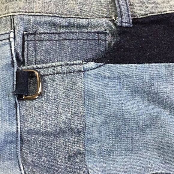 ENC Designed in Korea Patchwork Denim Mini Skirt - Picture 6 of 8